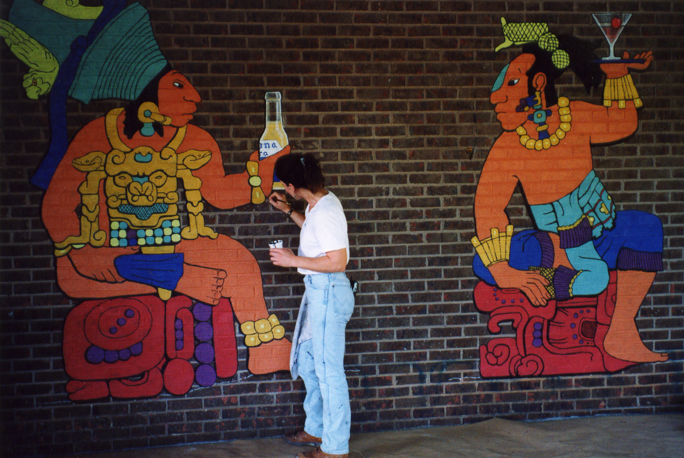 Outdoor commercial mural — Mexican restaurant